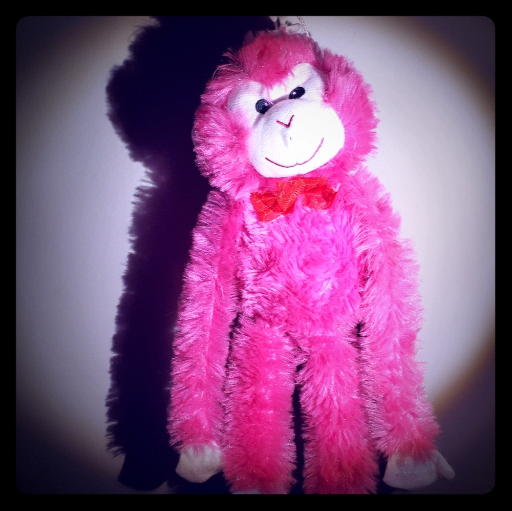 A hugging monkey toy